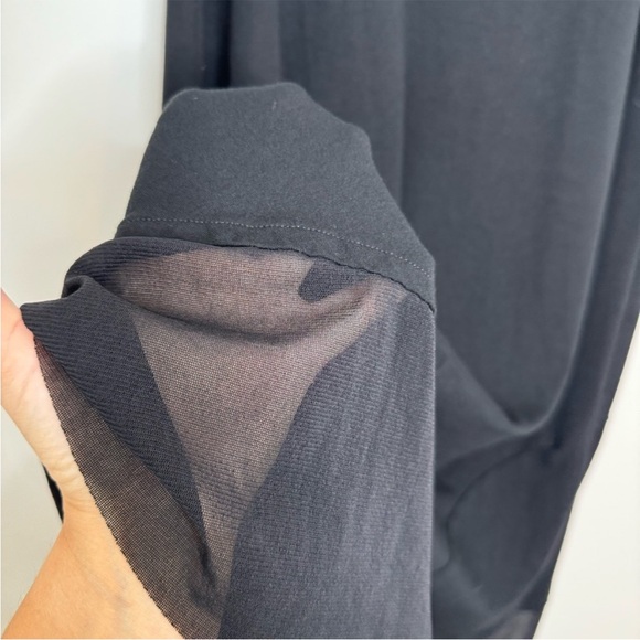 Eileen Fisher Sleeveless handkerchief Hem stretch knit Midi Size L - Picture 6 of 8